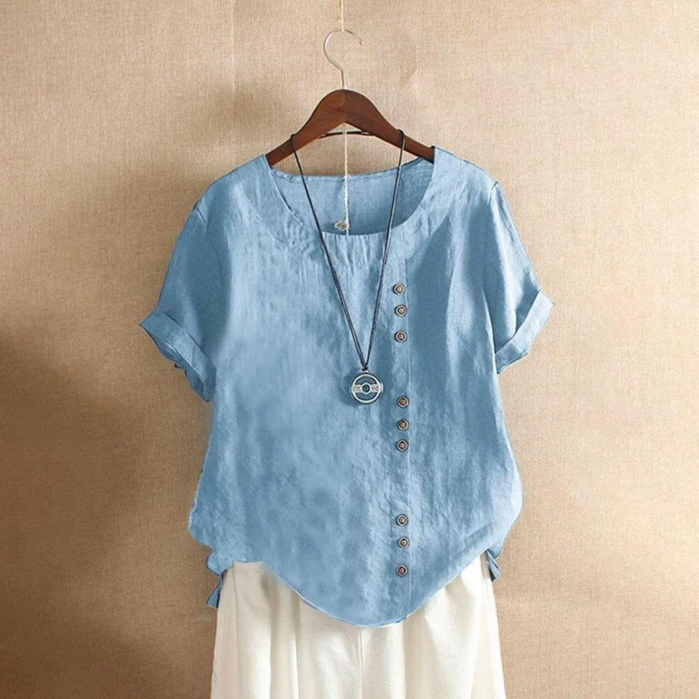 Leila™ – Rundhalsad Chalisblus